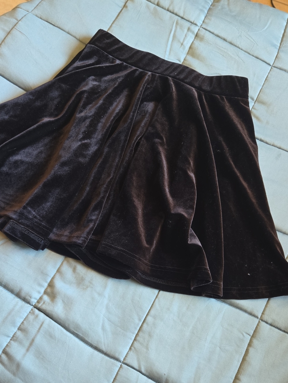 Spirit Black Velvet Skater Skirt